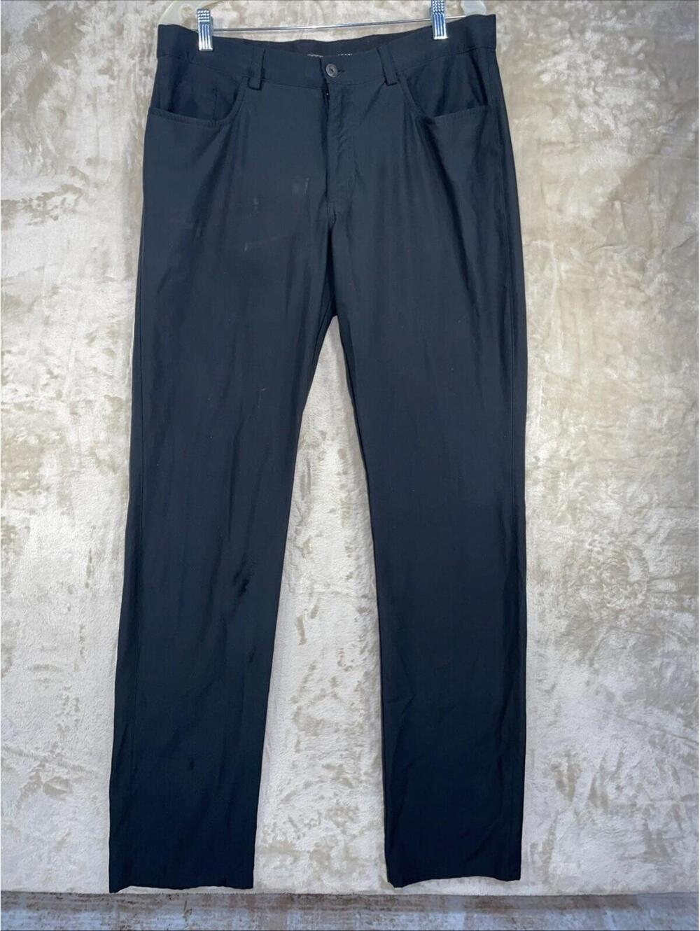 Greg Norman Golf Pants Performance Stretch Moisture Wicking Black 34x34 *FLAW*
